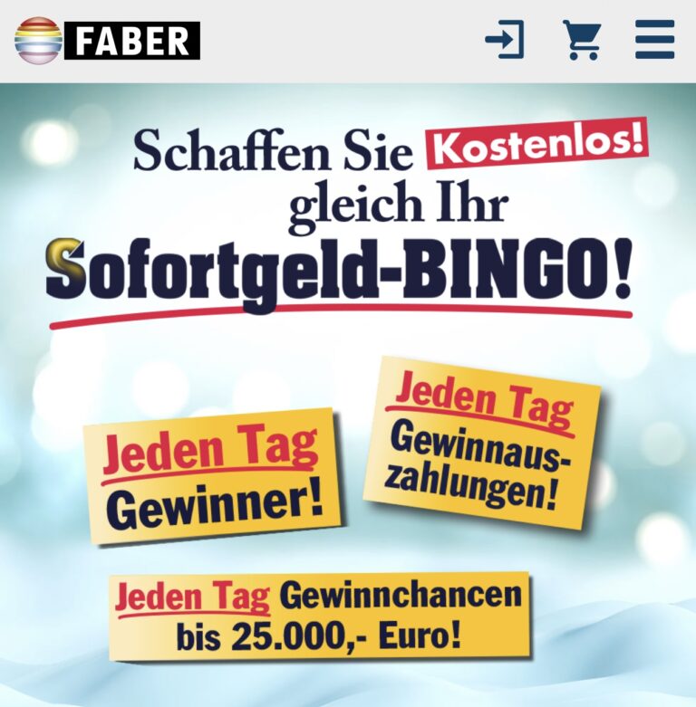 Faber SofortgeldBingo seriös? Lotto Magazin